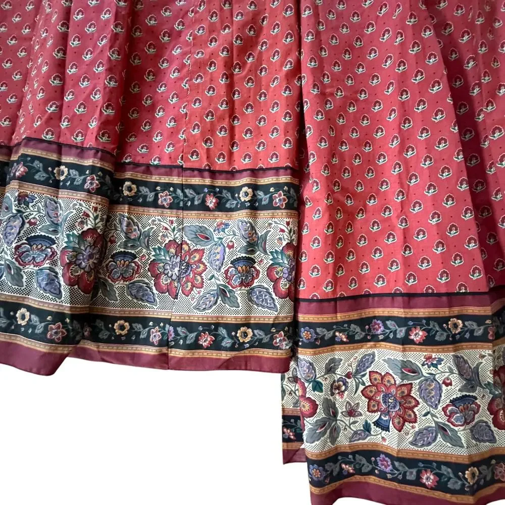 Vtg 80s Martex Avignon French Country Provencal Pinch Pleat Curtain Panels Pair